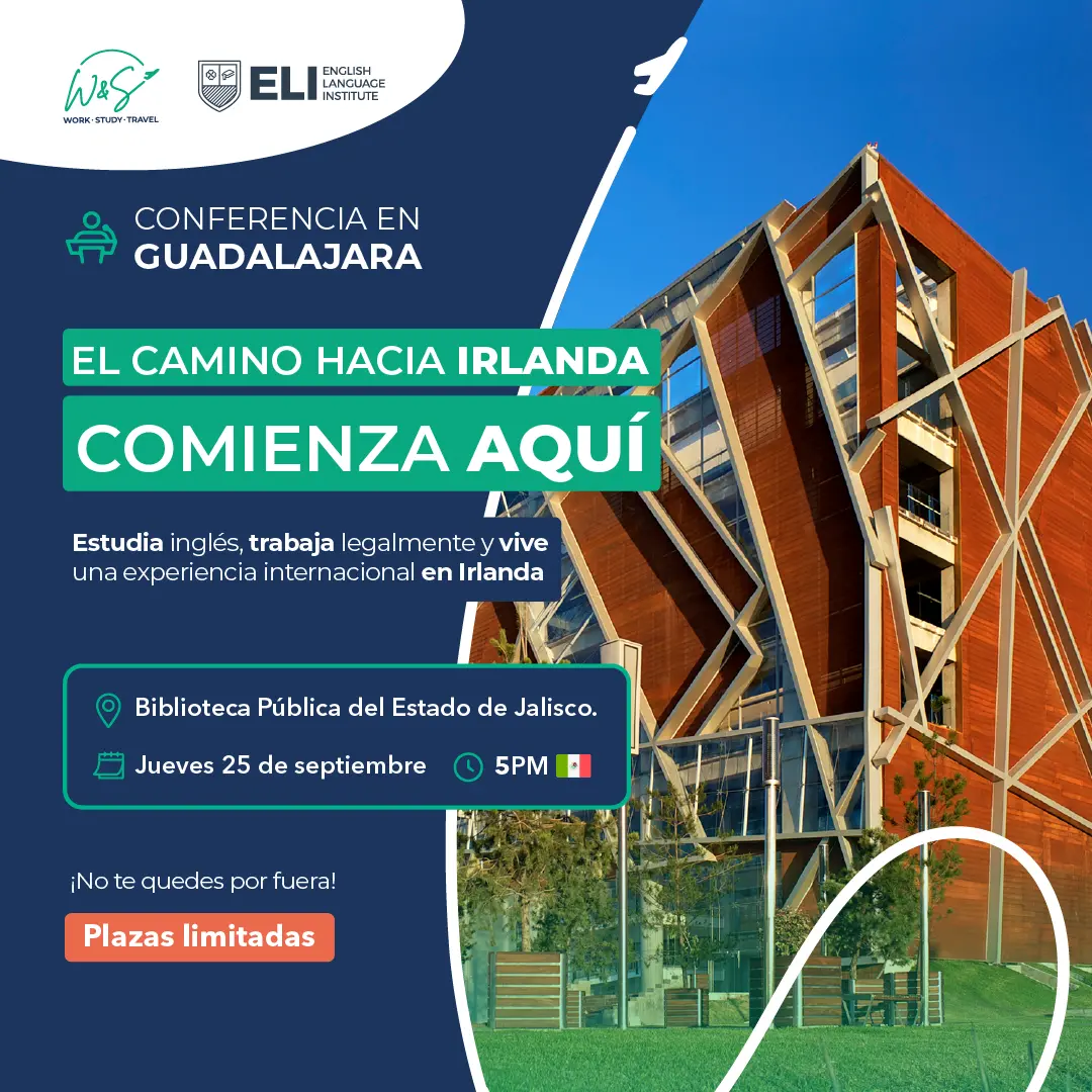 Charla presencial Estudia y trabaja en Irlanda